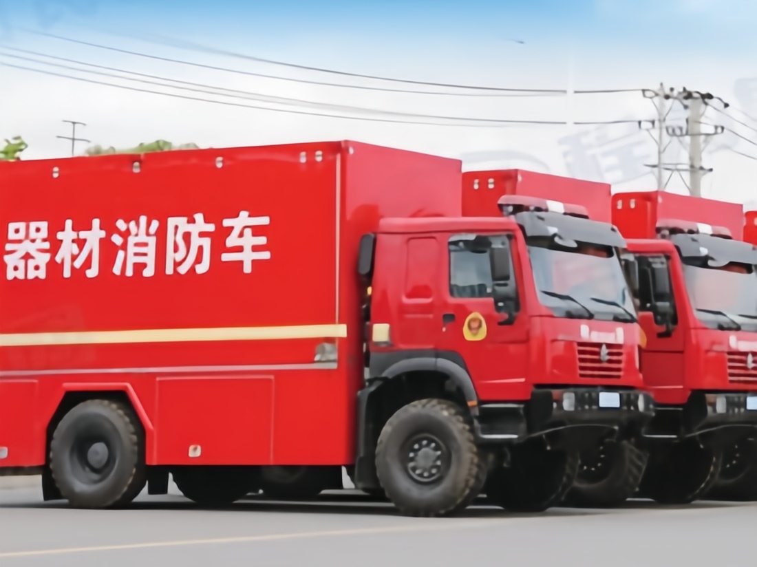 程力器材消防车批量发车