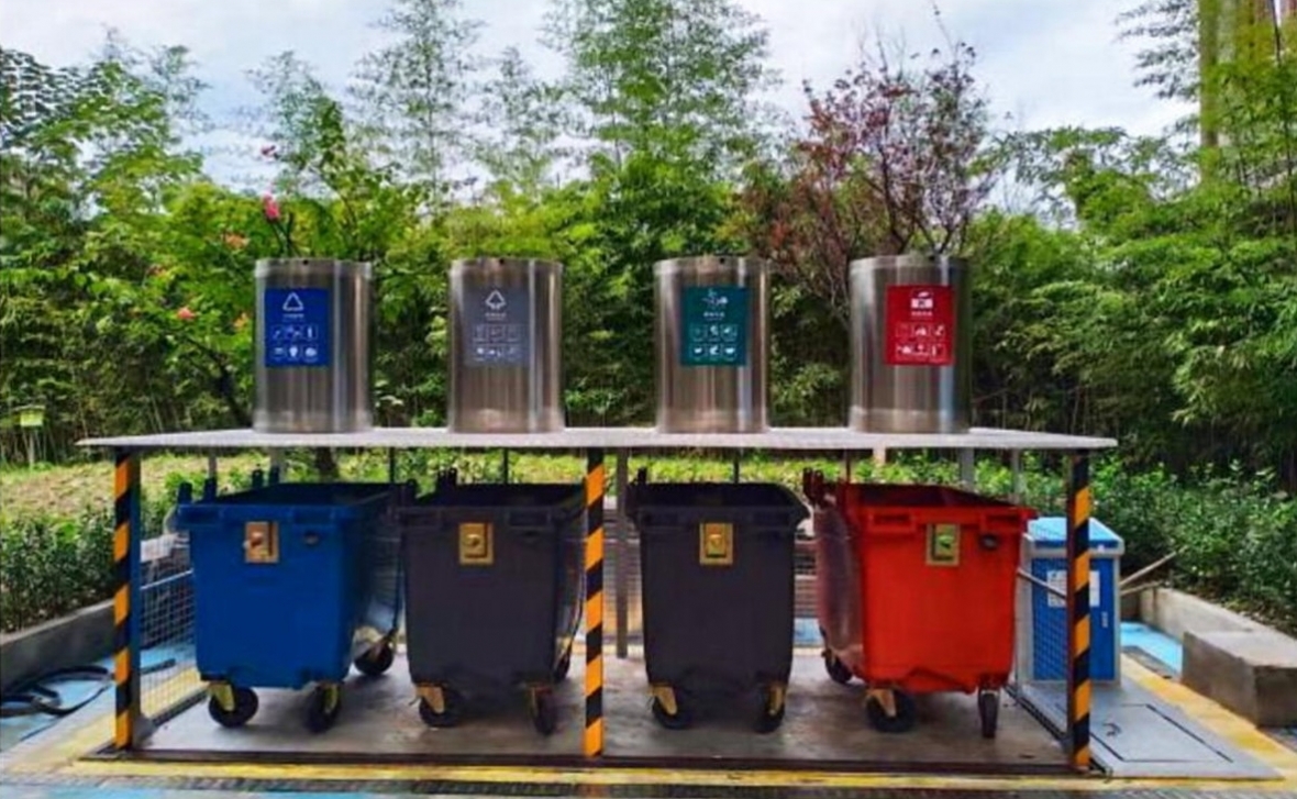 景观地埋式分类垃圾桶